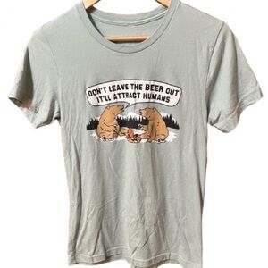 Coors Brewing Company Graphic Tee Shirt with Bear Print Size Small